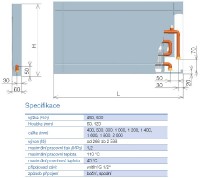Nástěnný konvektor Korado KORAWALL WP ECONOMIC PLAN 180/60/06 SP připojení WPE1806006-SP10